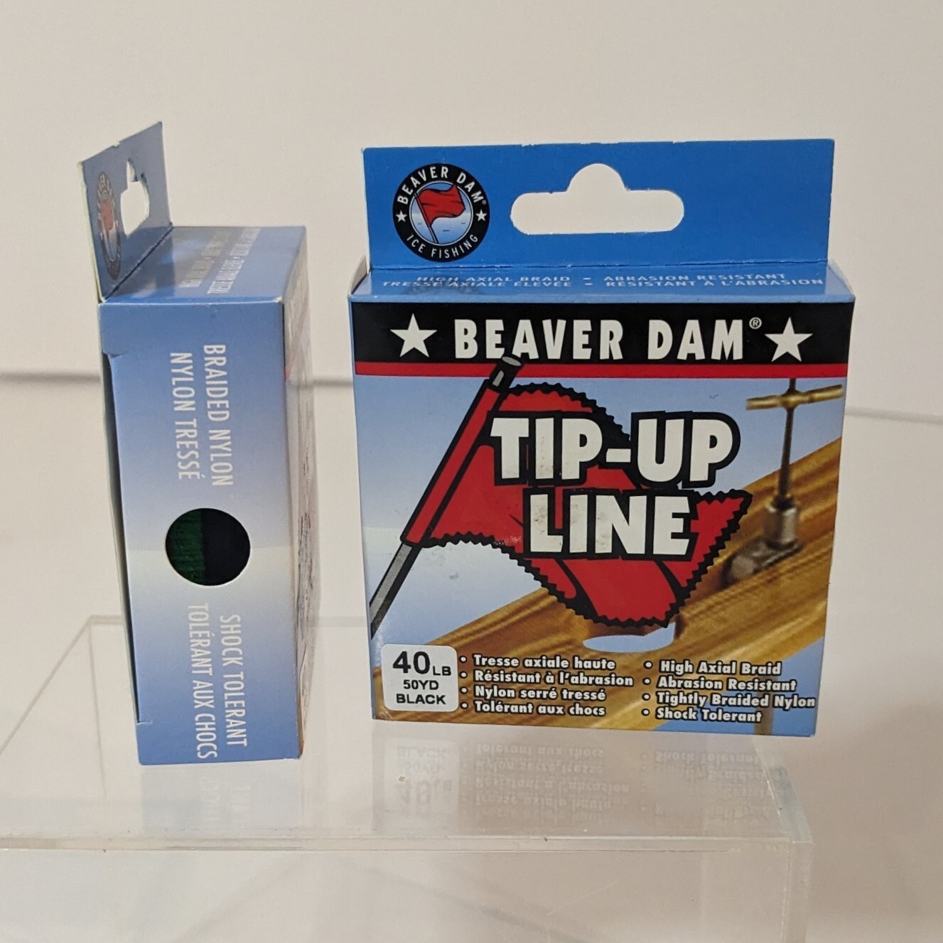 2 Beaver Dam High Axial Braid 40 lb, Tip-Up Line, 50 Yd, Nylon, Ice Fishing Gear