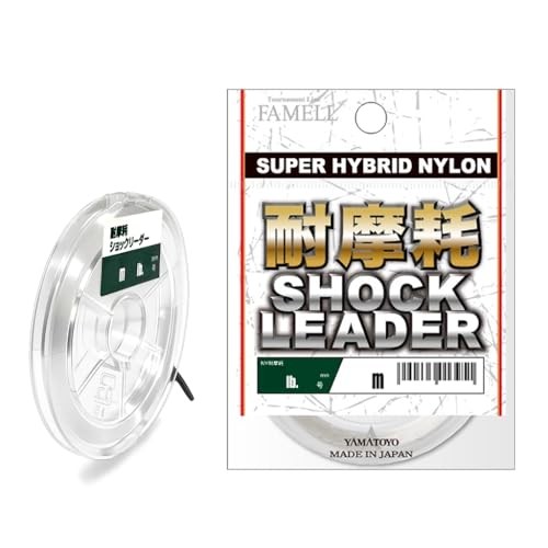 YAMATOYO Leader, Abrasion Resistant Shock Leader, Nylon, 20m, Size 6 (25lb), Cle