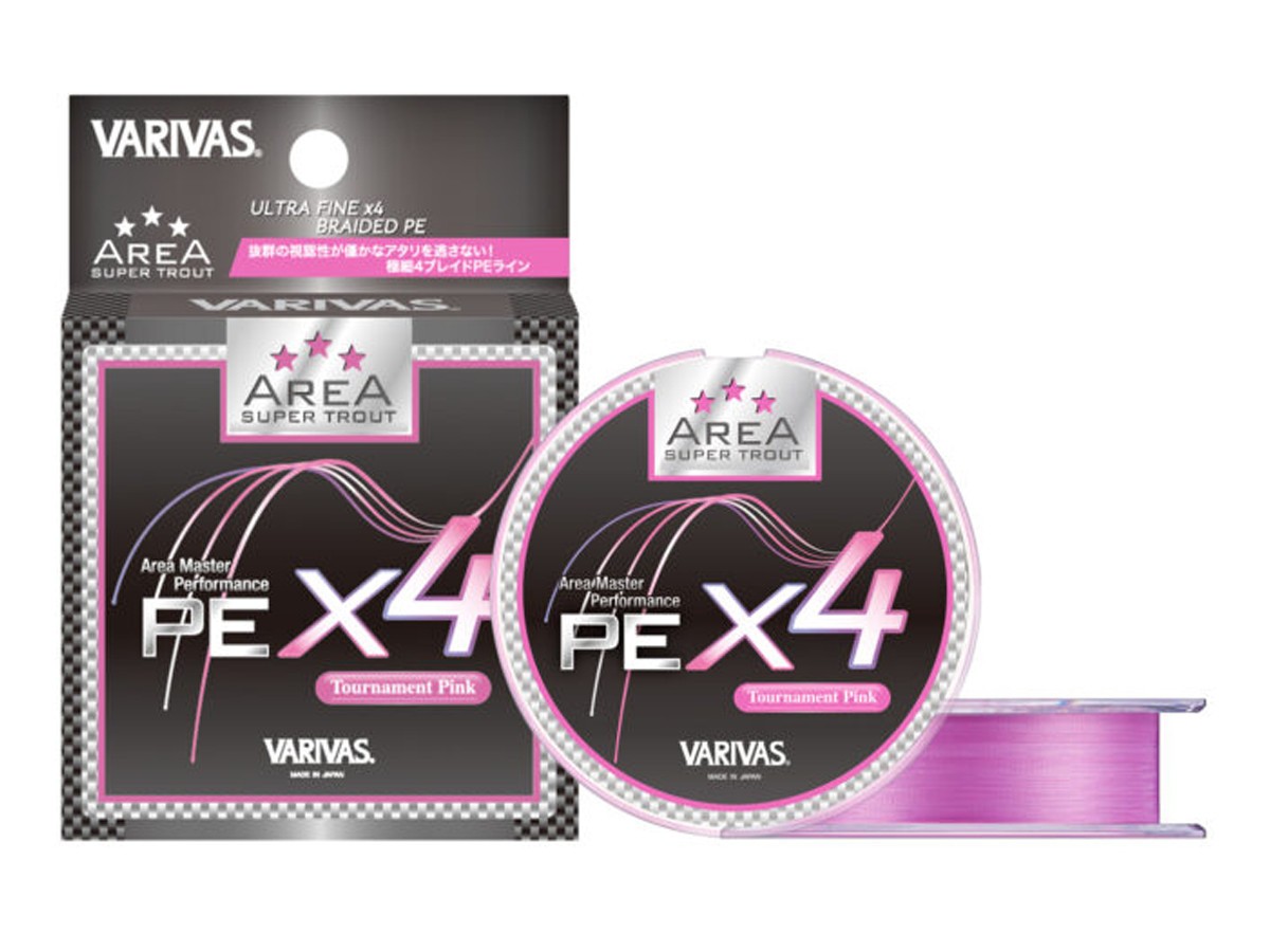 NEW 2026 Varivas Super Trout Area PE X4 75m Tournament Pink Braided line Japan