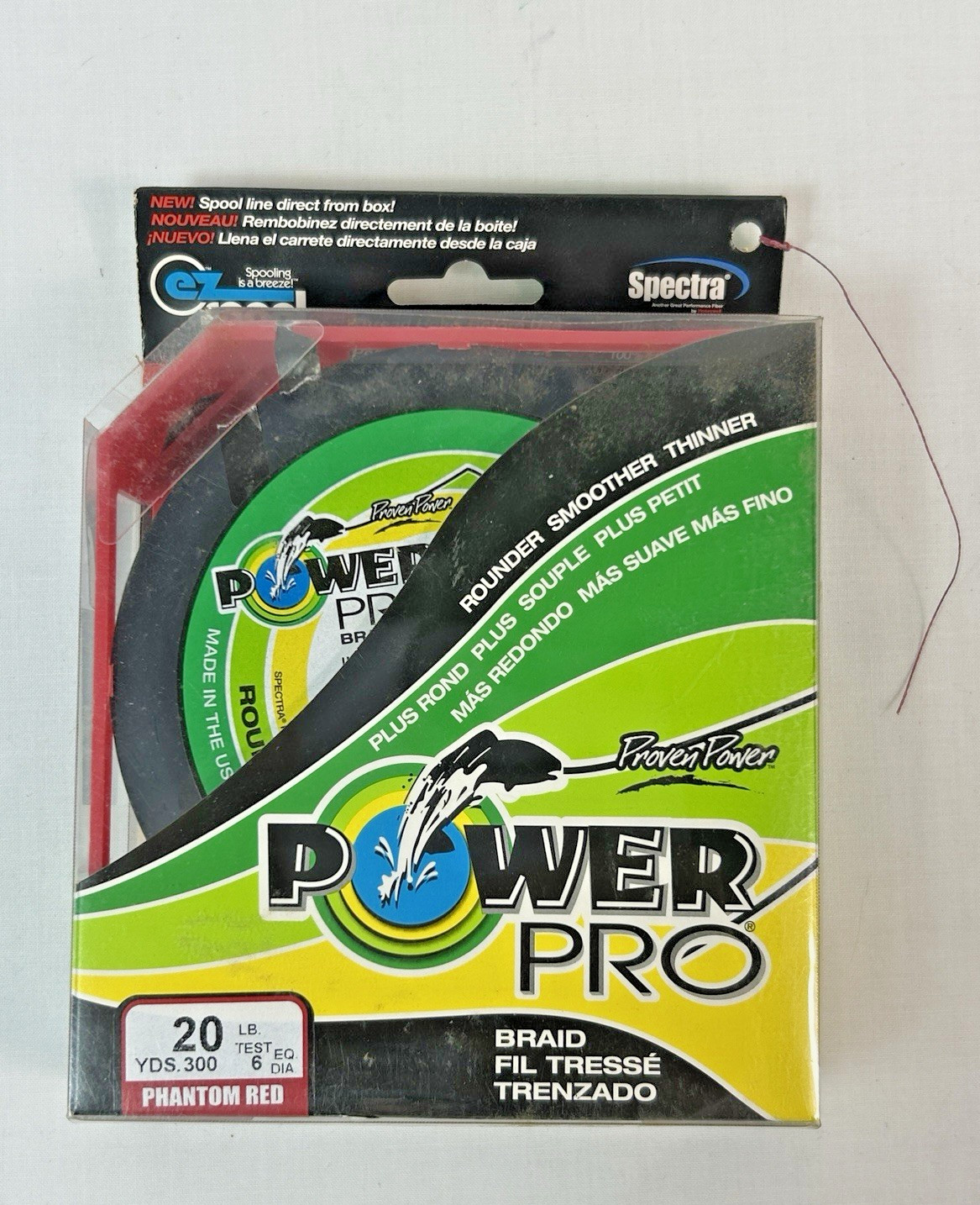 Spectra Power Pro 20lbs Braided Fishing Line 300 Yards – Phantom Red – NEW !!!