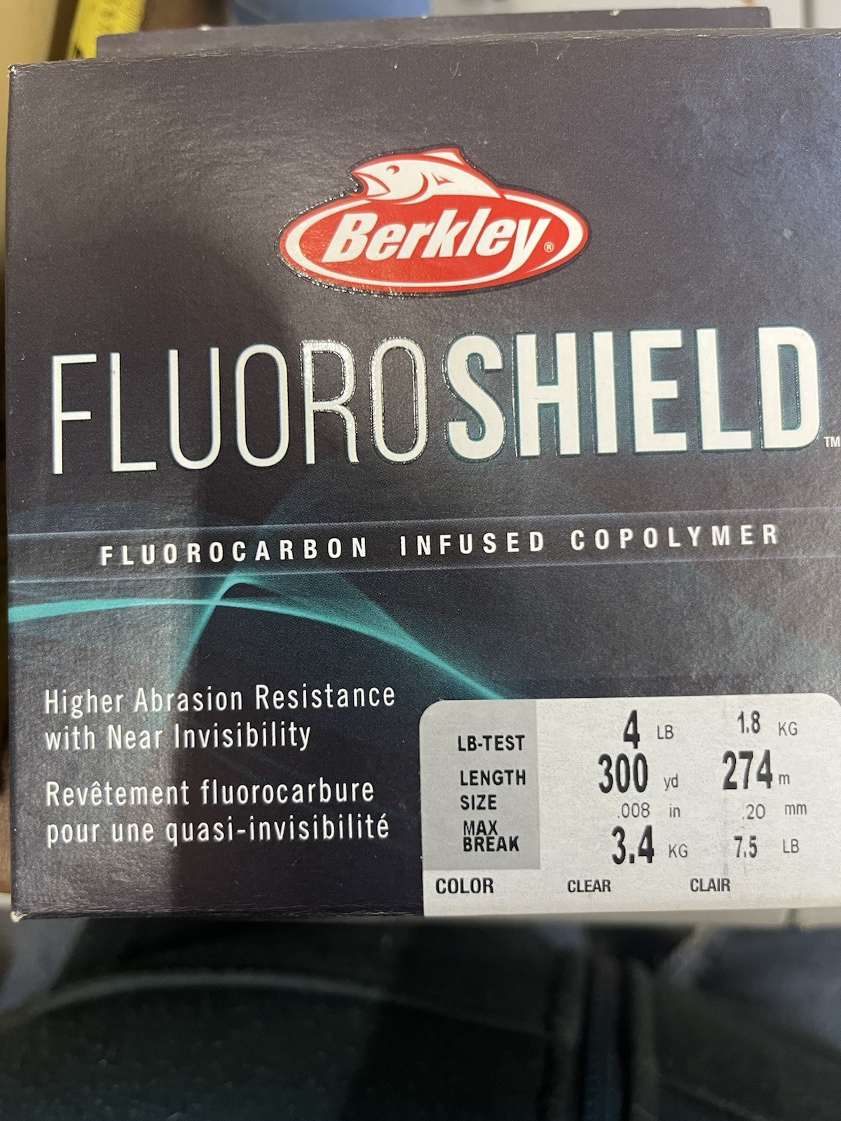 BERKLEY FLUORO SHIELD 4 lb TEST CLEAR .008″ Diameter 300 Yards FAST SHIPPING