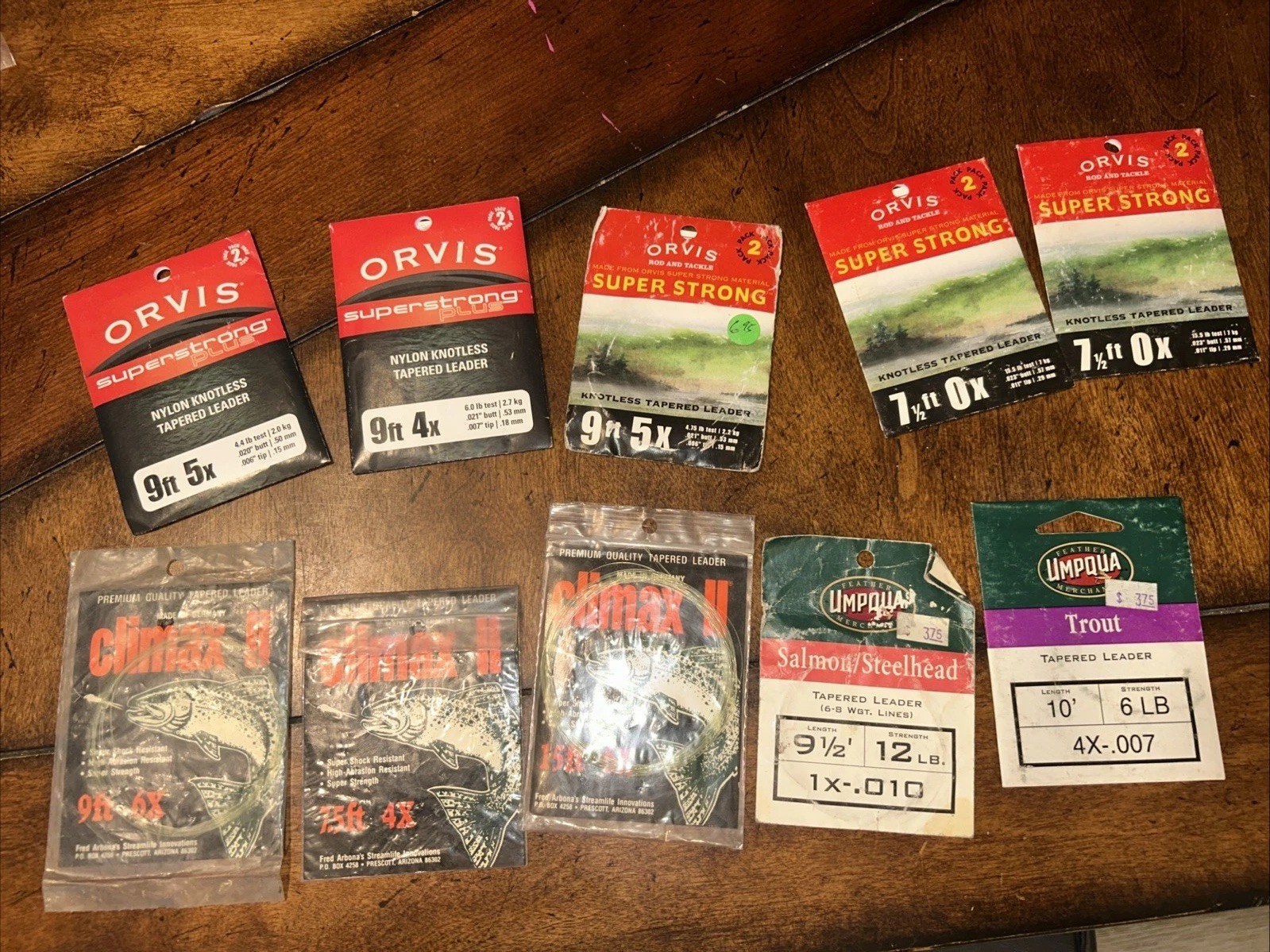 Lot of 10 Premium Tapered Leaders Fishing Wire Leaders