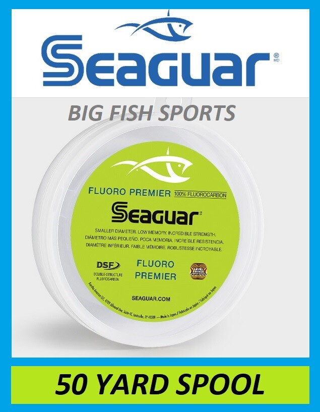 SEAGUAR FLUORO PREMIER Fluorocarbon Leader 60lb/ 50yd NEW! #60FP50 FREE US SHIP!
