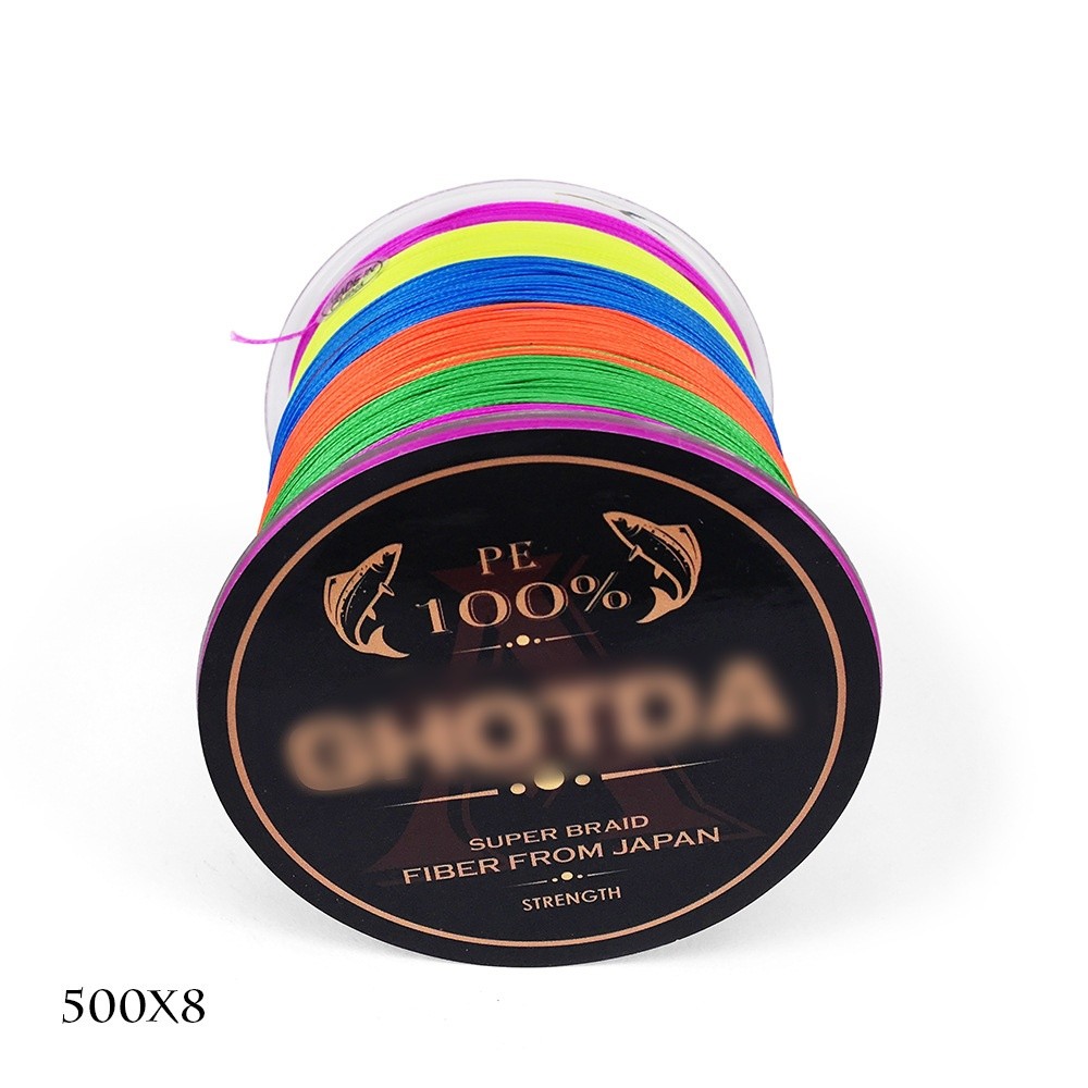 8 Strands Fishing Line 500M Multifilament PE Braided Fishing Line 22LB-78LB