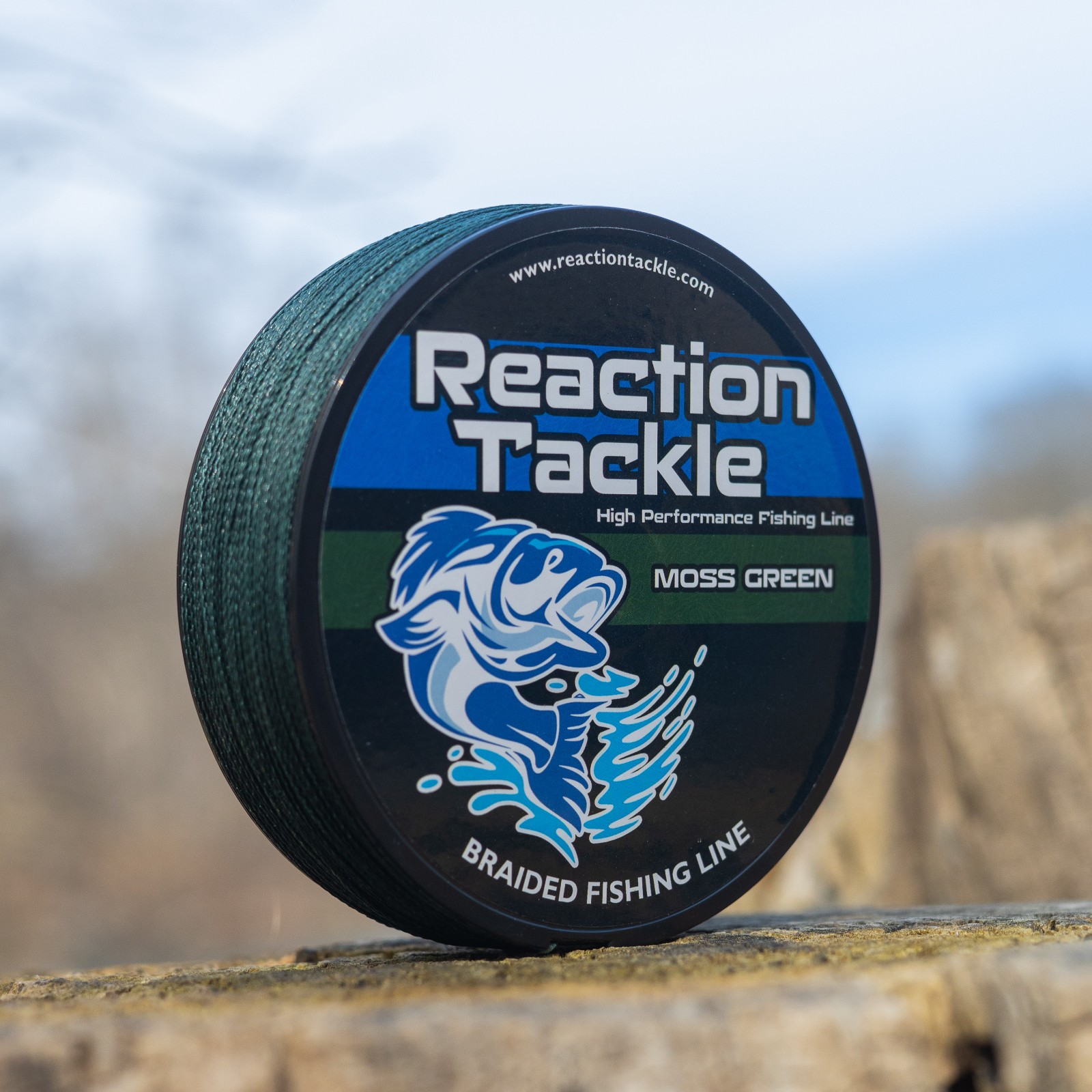 Reaction Tackle Braided Fishing Line / Braid – Moss Green 4 and 8 Strands