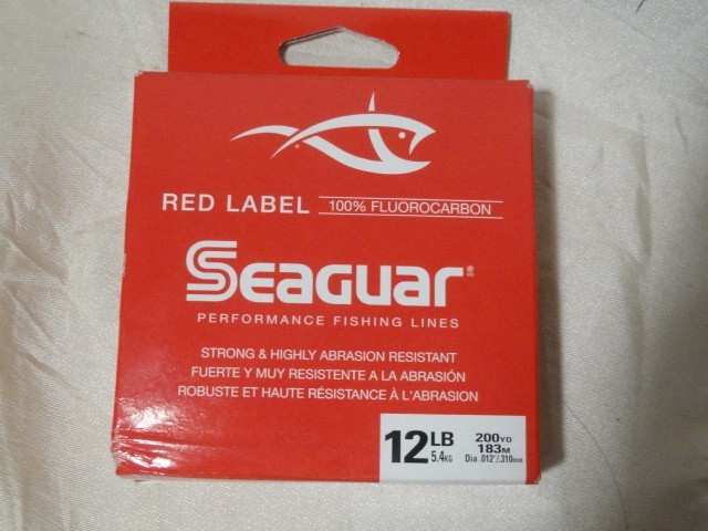 NEW SEAGUAR RED LABLE FLUOROCARBON LINE 12# 200 YARDS CLEAR