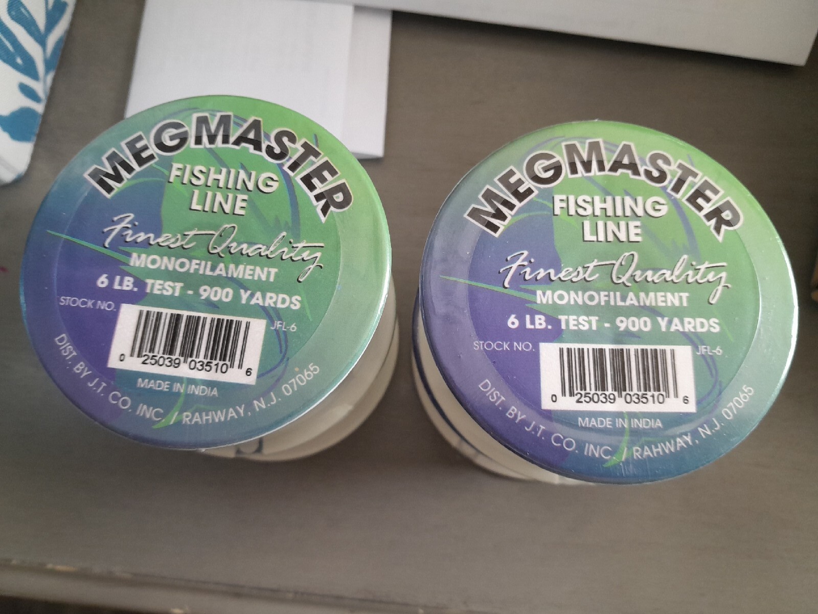 Lot Of 4 Megmaster Mono Line 6lb 900 Yards per spool finest quality fish line