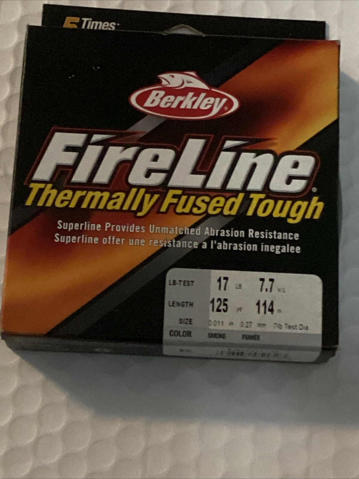 Berkley Fireline Thermally Fused 17lb 1Tough 125 yards Smoke New