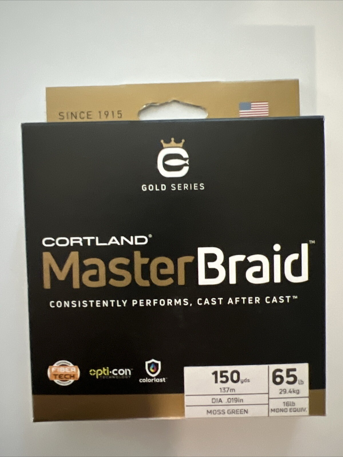 CORTLAND MASTERBRAID FISHING LINE- 65LB – .019IN-150YDS- MOSS GREEN FILLER SPOOL