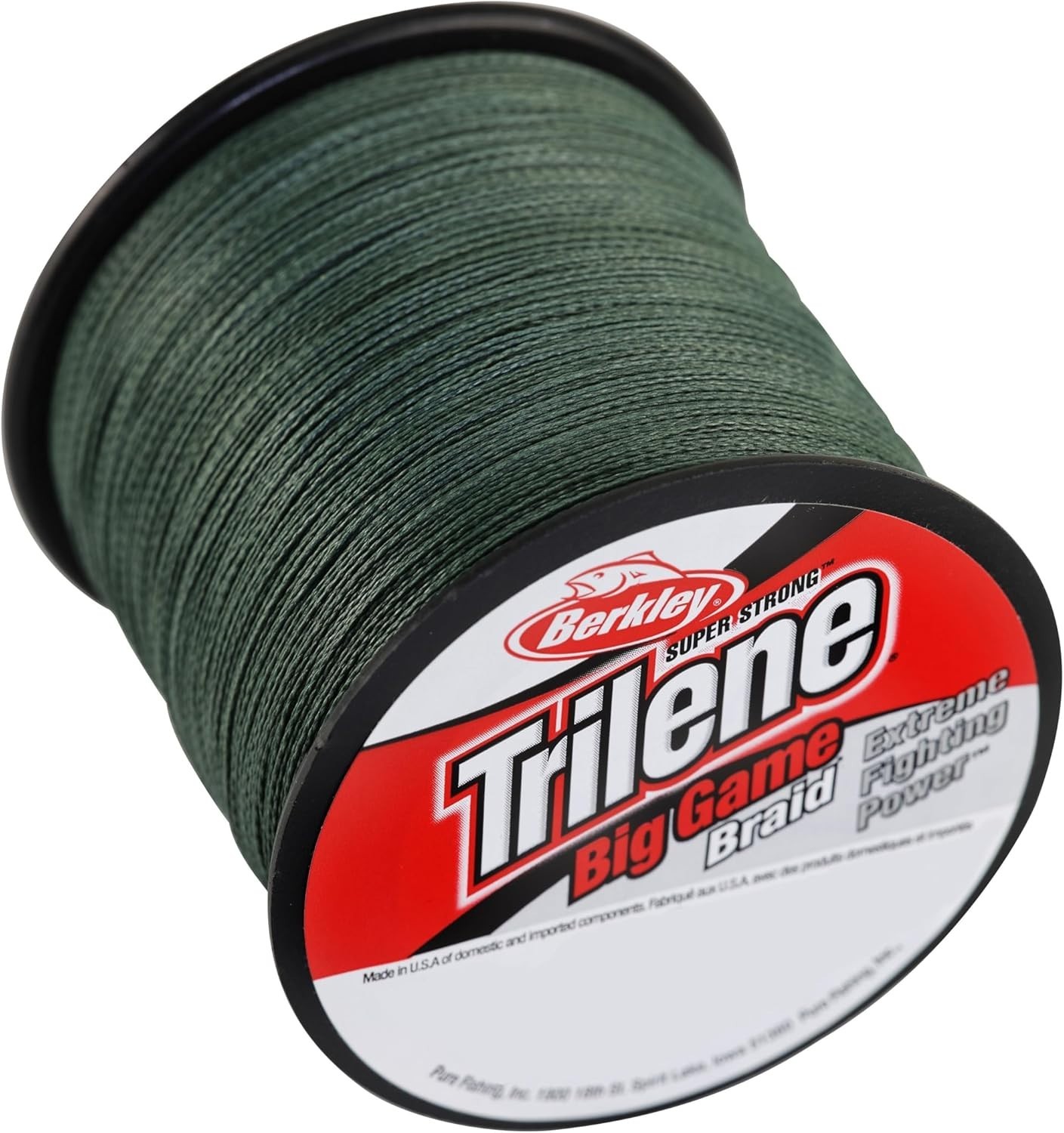 Lo-Vis Green Trilene Braid Fishing Line 30lb – Superior Knot Strength, 328yd