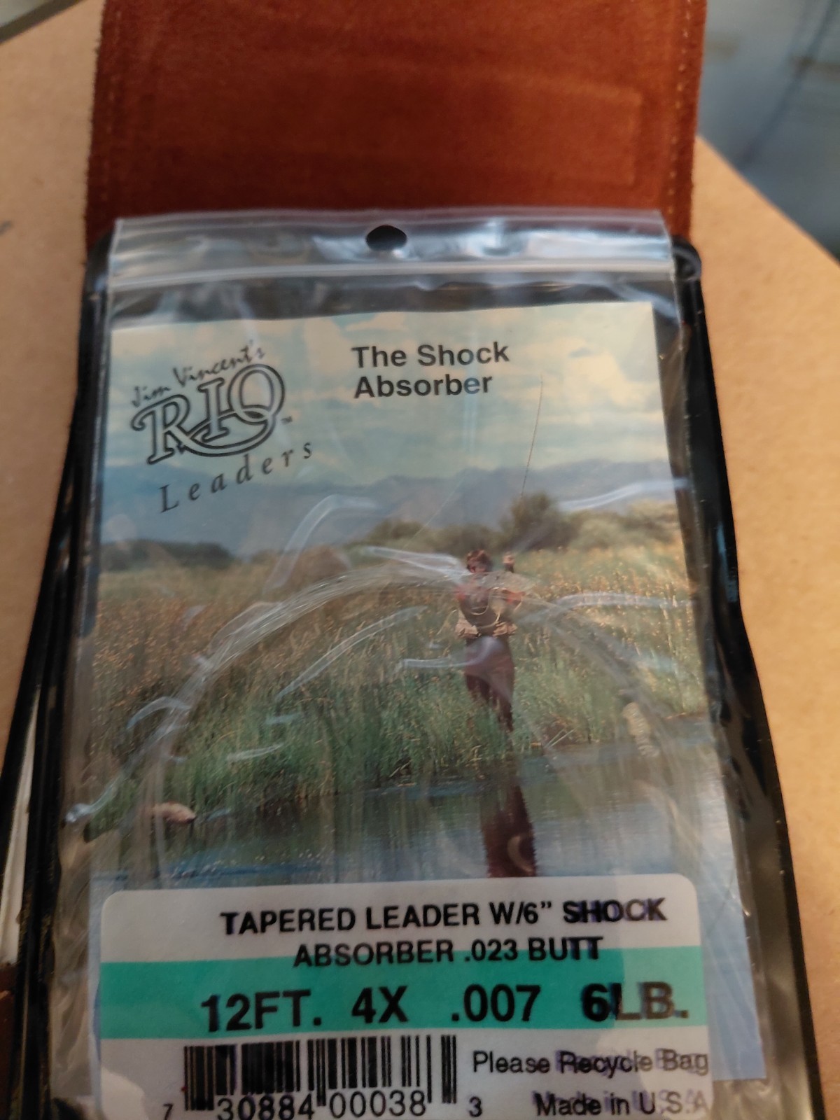 Orvis RIO Leaders Shock Absorber Tapered Fly Leader 12ft 4X 6lb .007″