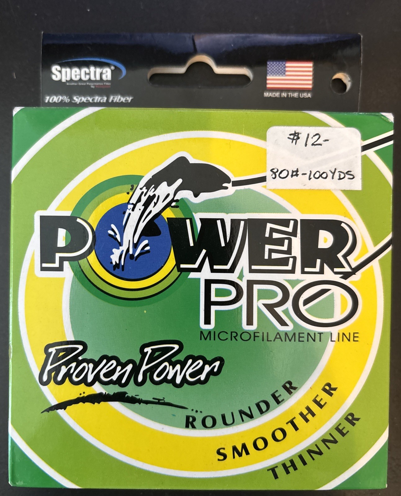 POWER PRO BRAIDED FISHING LINE – MOSS GREEN – 100 YDS – 80 LB TEST