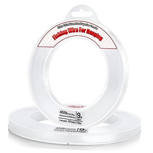 Clear Fishing Wire, Acejoz 656FT Fishing Line Clear 0.5mm, 558ft, 45lb