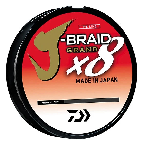 Daiwa J-Braid Grand 8 Strand Braided Line 30lb 150yd Filler Spool Gray-Light