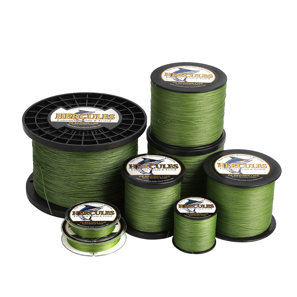 HERCULES Army Green PE Braided Fishing Line 8 Strands 10-300lbs 100-2000M