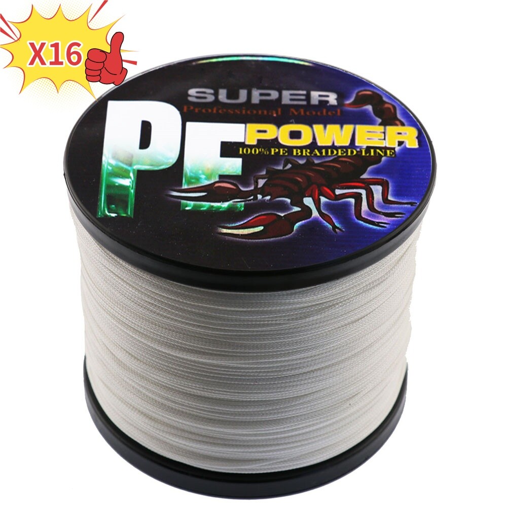 16 Strands 100m~2000m 2.0mm/2.5mm/3.0mm Hollow PE Braided Fishing Line String