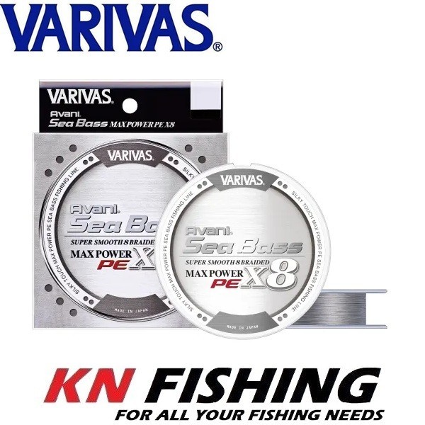 VARIVAS SEABASS MAXPOWER X8 X-Braid Line Stealth Grey 150m PE 0.8 – 1.5