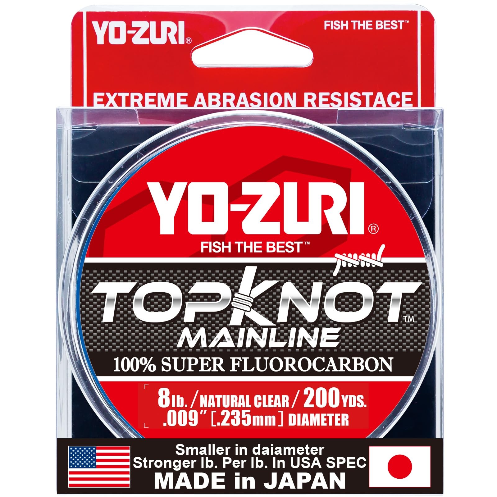 Topknot Fluorocarbon Mainline 200YD Spool 8LB Natural Clear