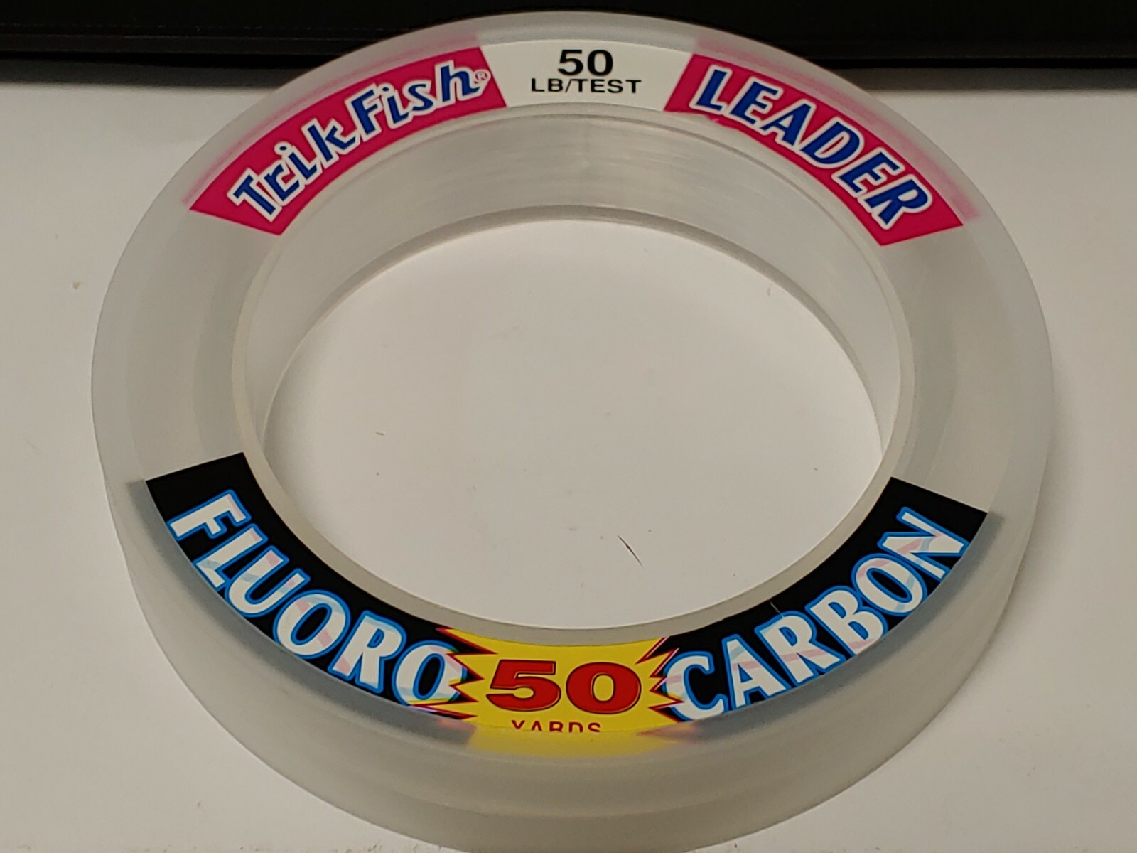1 Spool Trik Fish FLUOROCARBON Leader Material 50 lbs. Test 50 Yards