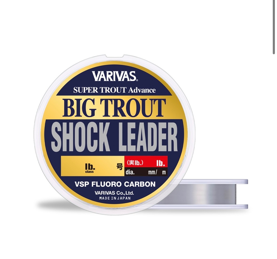 Varivas Fluorocarbon Big Trout Shock Leader Line 30m choose size, from Japan