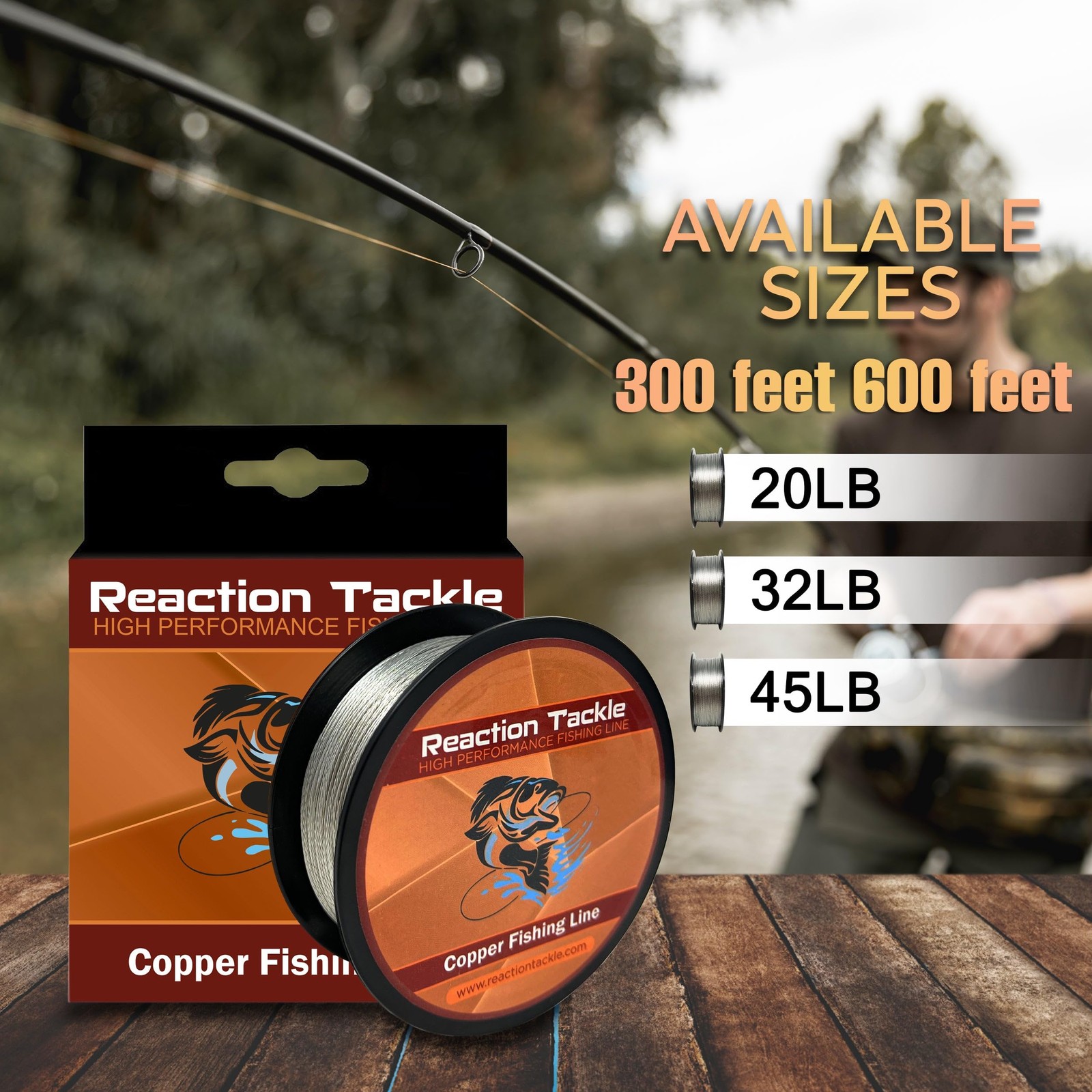 Reaction Tackle Copper Trolling Wire – Copper Fishing Line – Corrosion Resistant