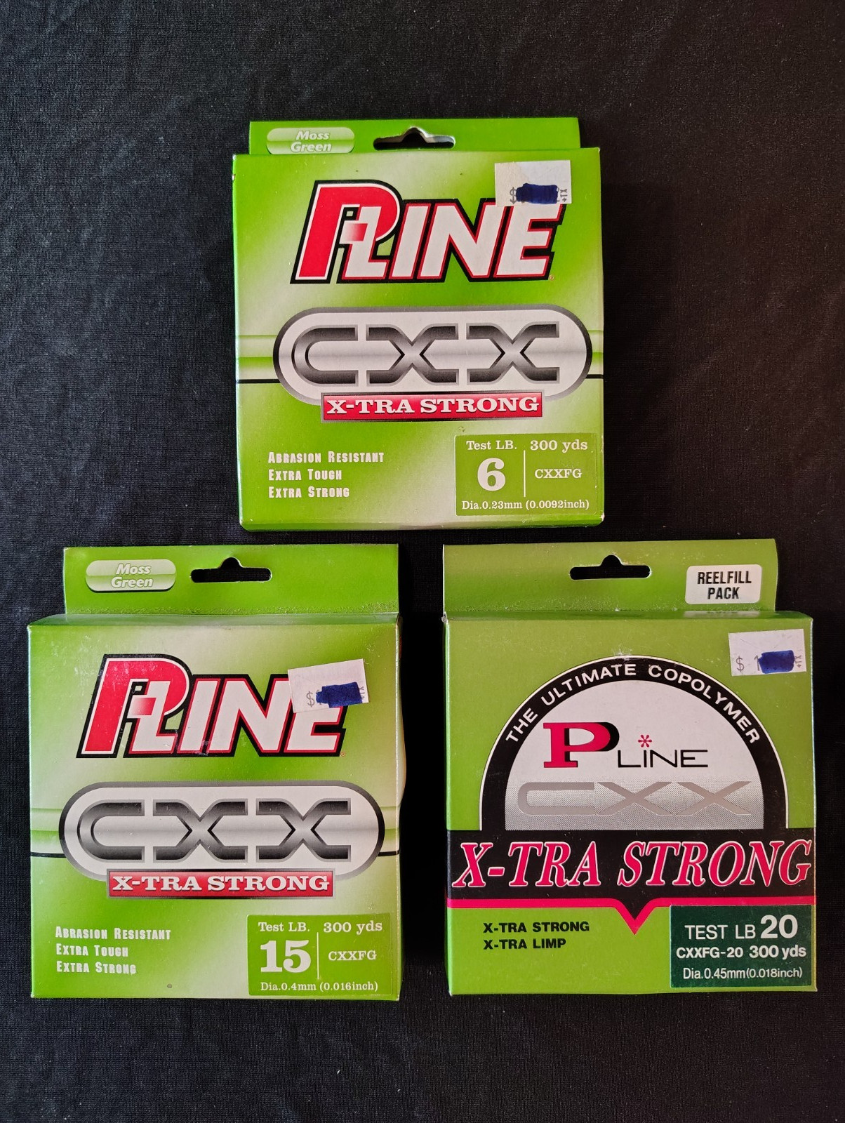 P-LINE CXX X-TRA STRONG Moss Green Copolymer Fishing Line 300yds