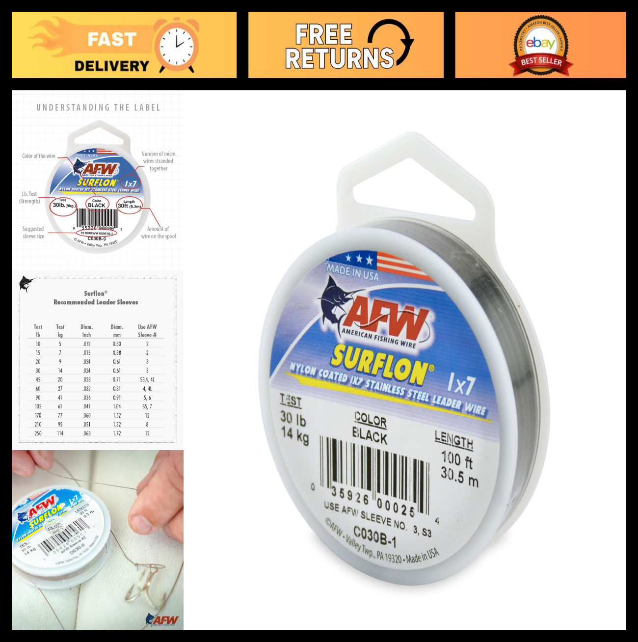 Nylon Coated Stainless Steel Wire Fishing Leader Line for Saltwater 10lb-250lb T