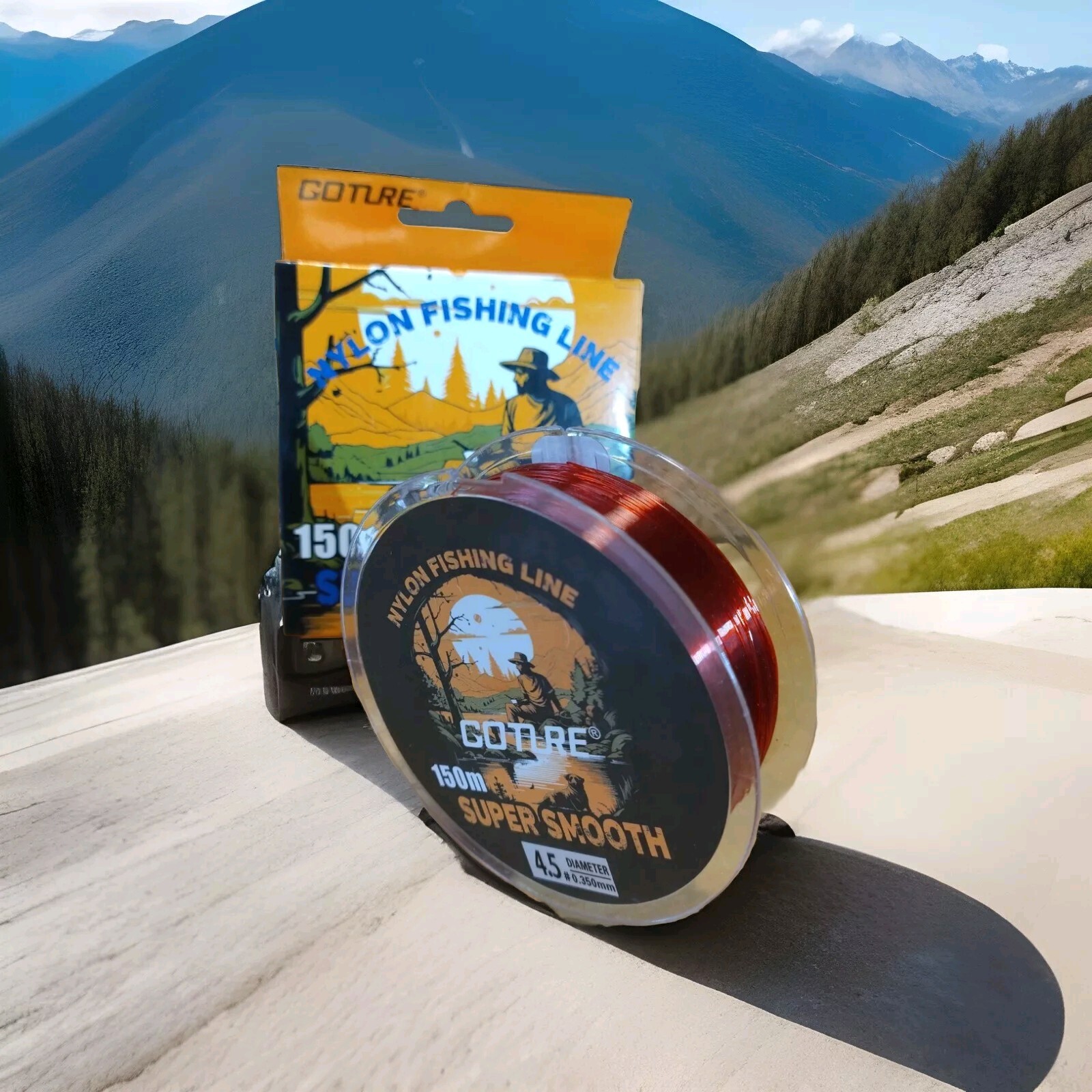 Fishing Line Nylon 150m 0.35mm 19.6LB Tested Fluorocarbon Coated Carp Pike Trout