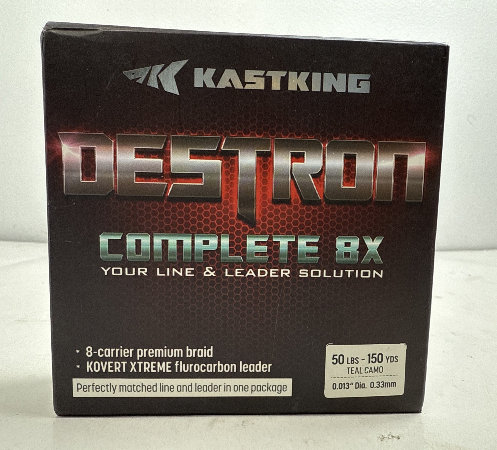 KastKing Destron Complete 8x Braided Line: 50LB-150Yds Teal Camo