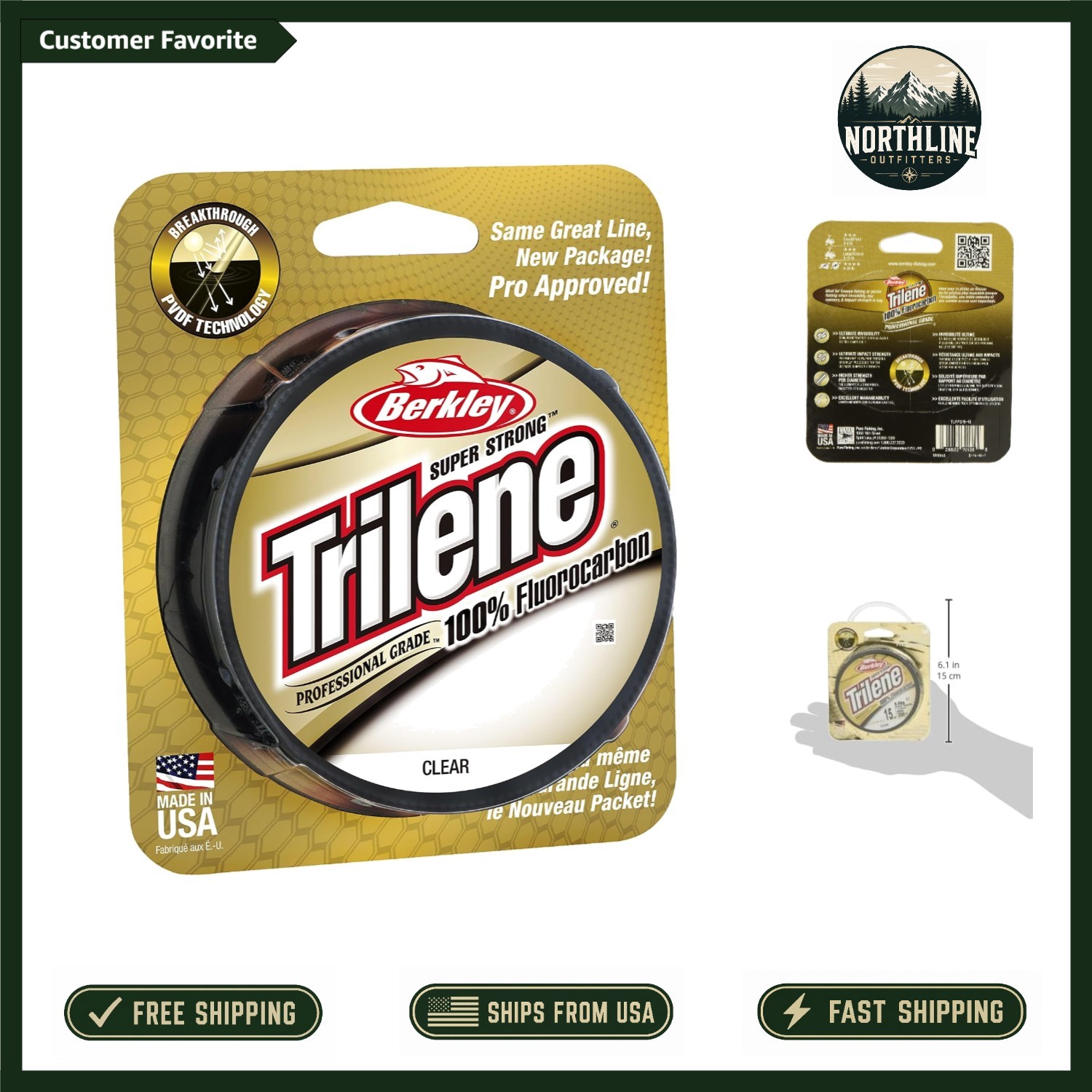High-Performance 200 Yds Trilene Fluorocarbon Line 0.010in | Fishing Essential
