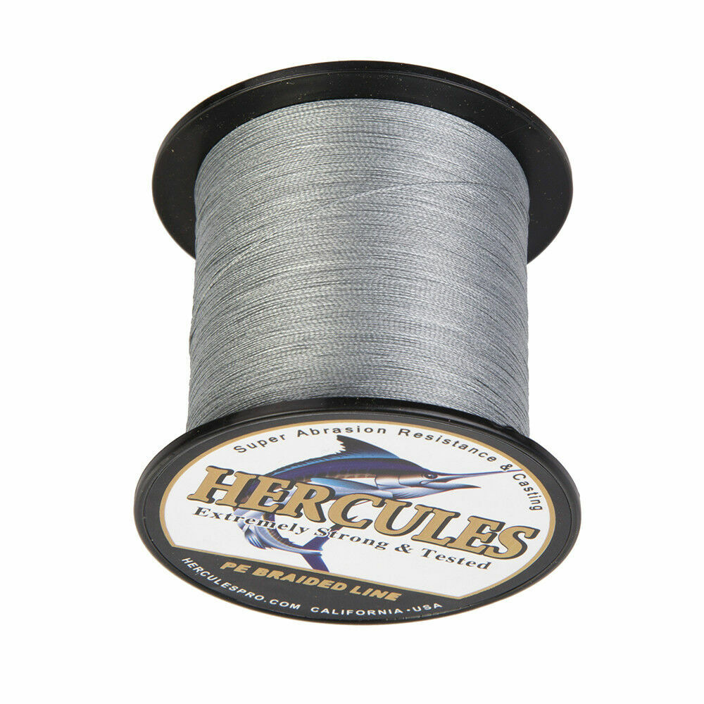 HERCULES 300 / 500 /1000m Black White Gray PE Weave Extreme Braided Fishing Line