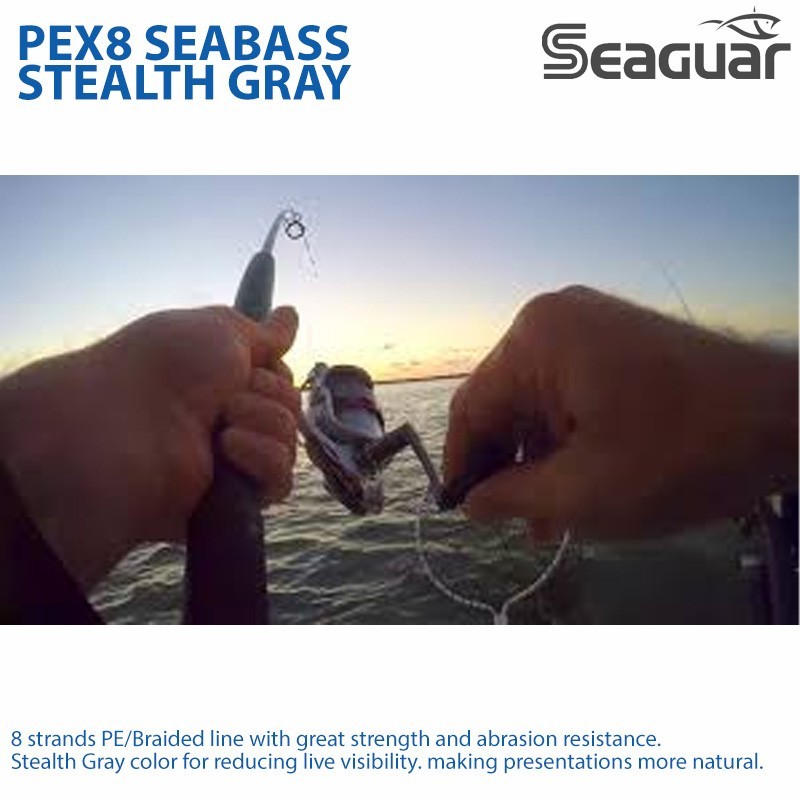 KUREHA SEAGUAR PEX8 SEABASS STEALTH GRAY – Braid Line PE Line made in japan