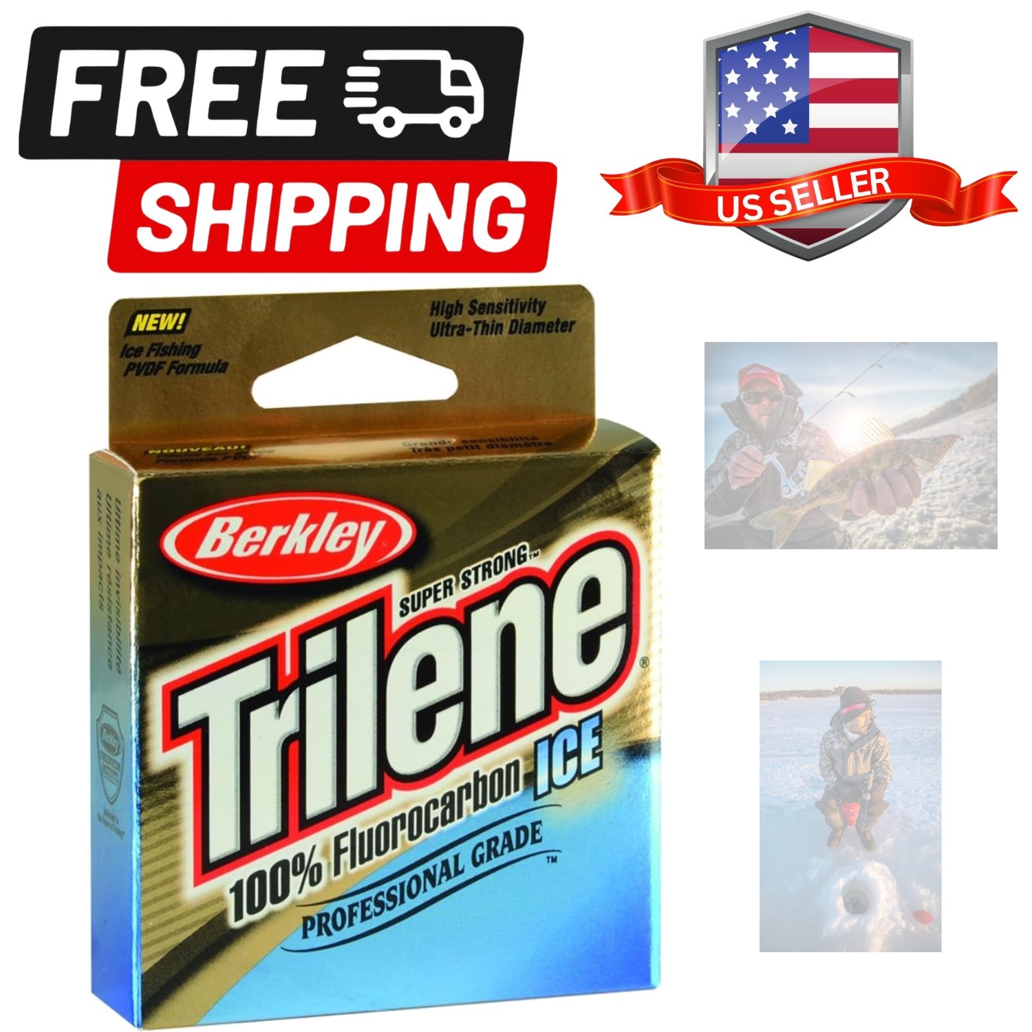 Trilene 100% Fluorocarbon Ice Fishing Line