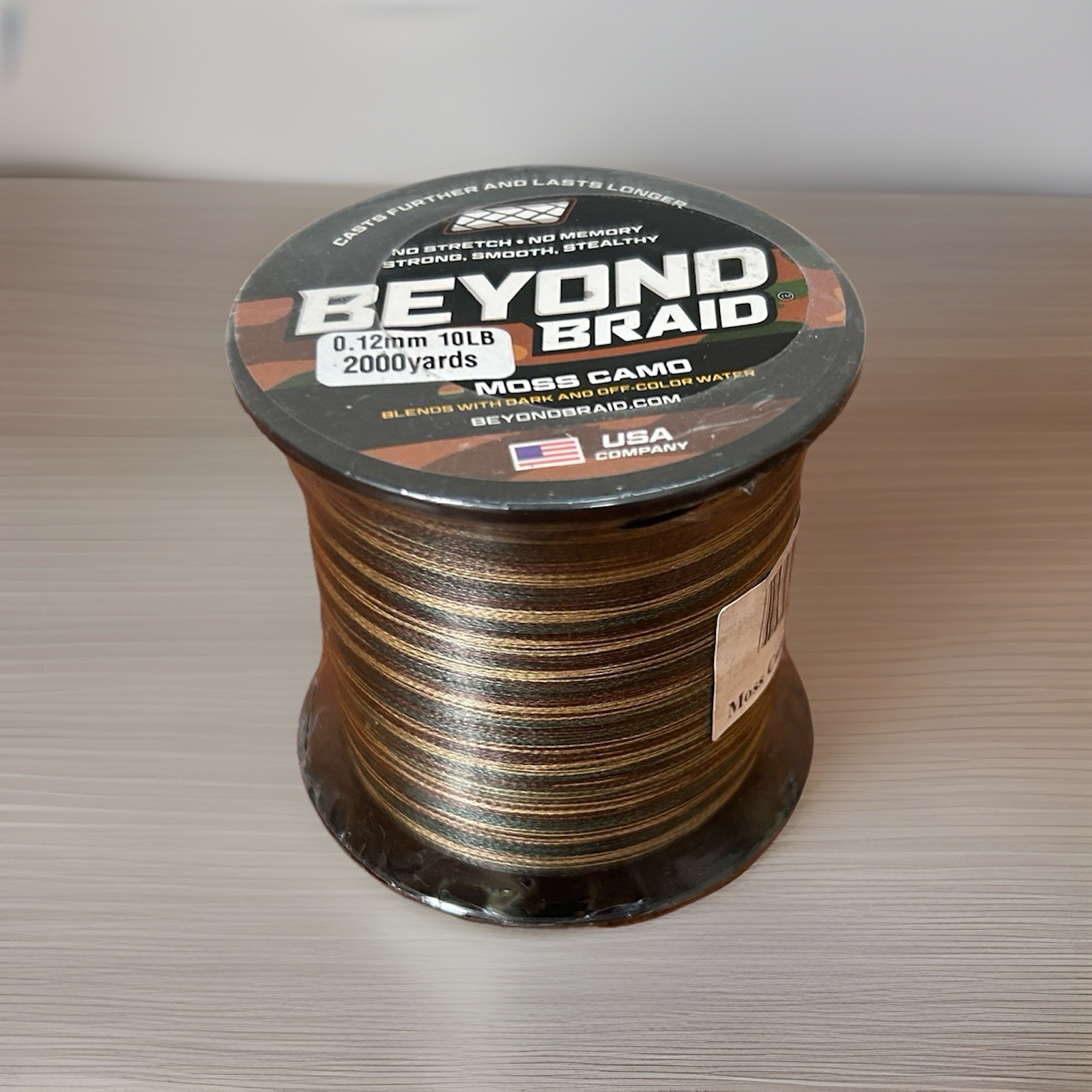 Beyond Braid MOSS CAMO Fishing Line 0.12mm 10lb 2000 yards USA No Stretch