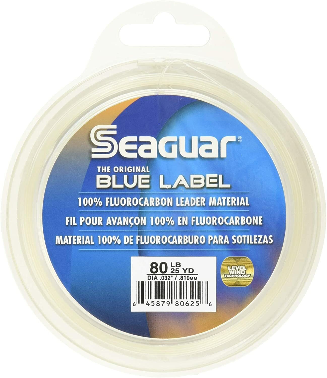 SEAGUAR ORIGINAL FLUOROCARBON INVISIBLE BLUE LABEL LEADER MATERIAL-25YRDS