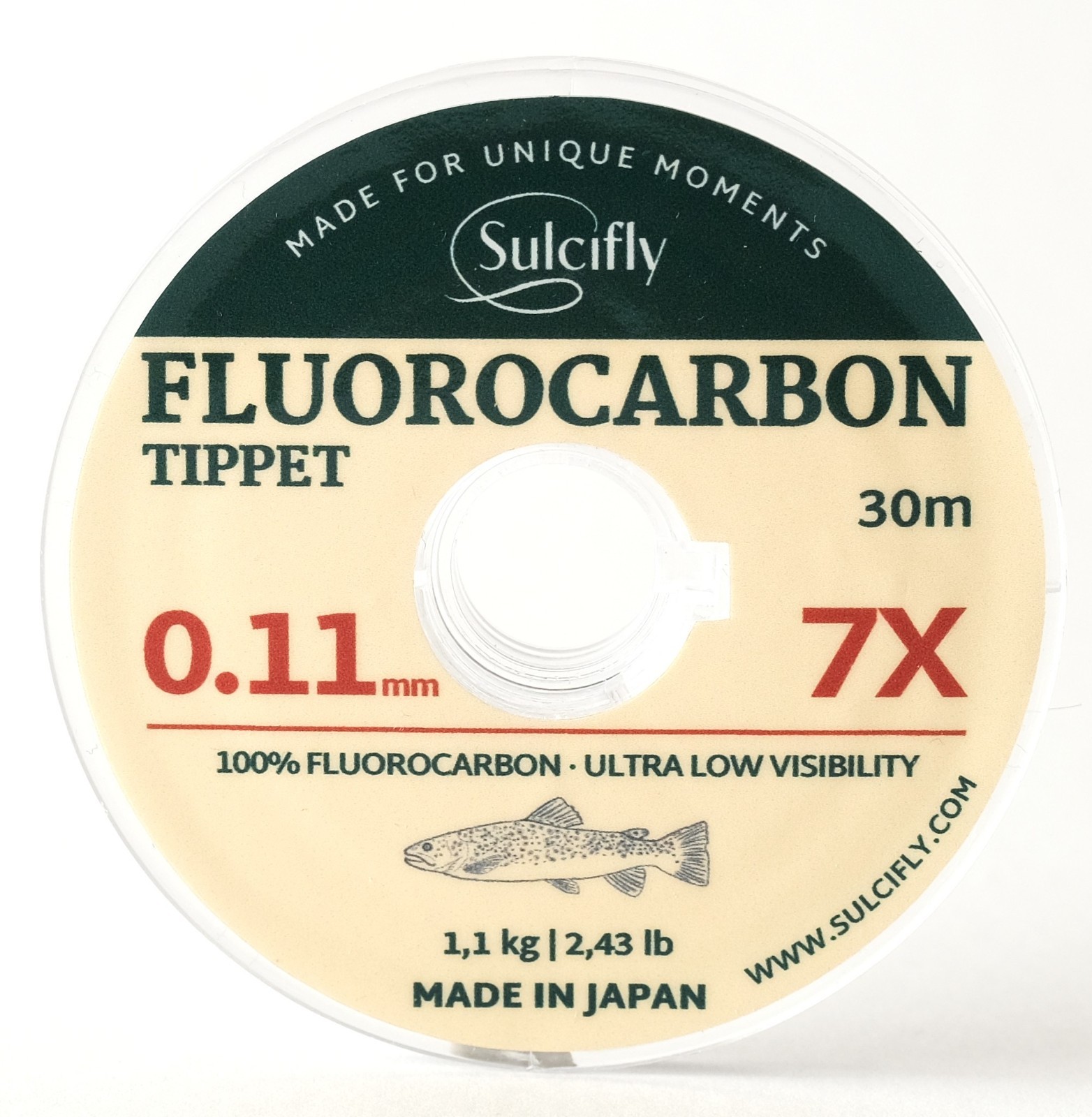 Sulcifly Fluorocarbon Tippet Material Fly Fishing Leader made in Japan