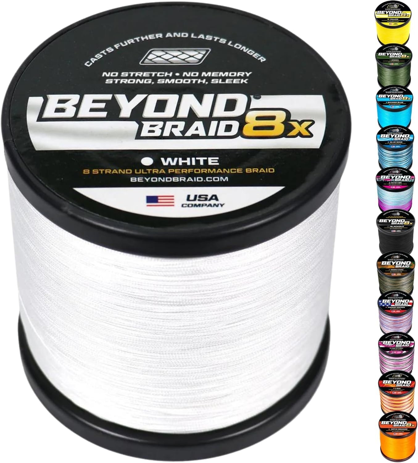 Braided Fishing Line -Super Strong – Abrasion Resistant – No Stretch -Blue Ca…