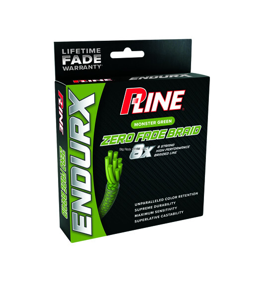 P-Line Endurx Zero Fade Braid Fishing Line 8X Monster Green 50lb 300 yards