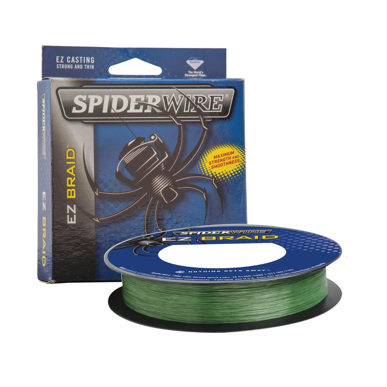{2-PACK} Spiderwire EZ Braid 50lb Test – 110yds Each, 220yds Total – Moss Green