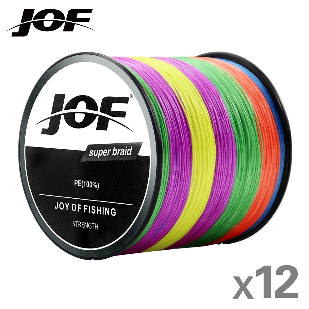 Jof 300m 500m 1000m 12 Strands 33-150lb New Pe Braided Fishing Wire Multifilamen