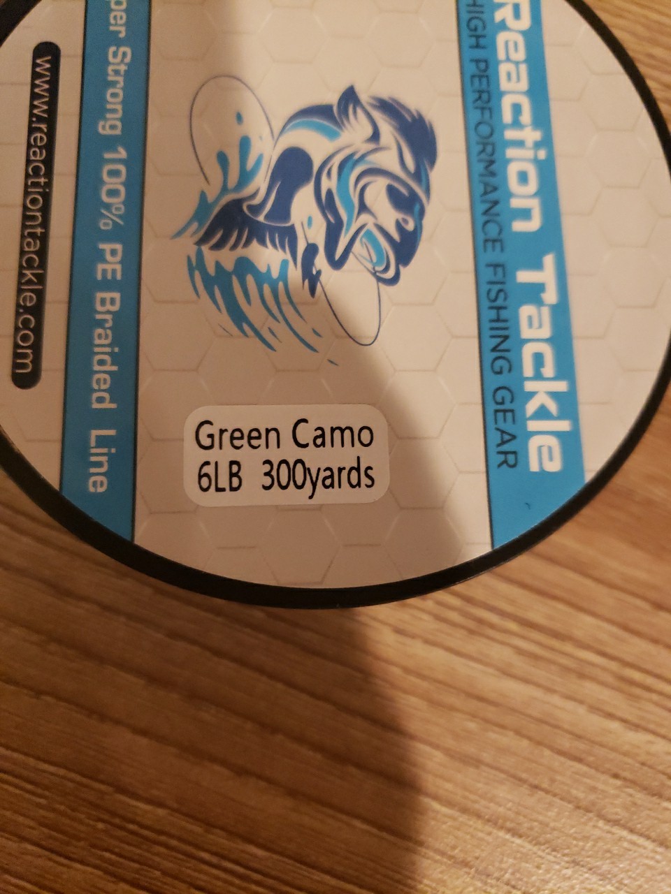 Reaction Tackle High Preformance Braided Fishing Line Green Camo 6lb 300yards
