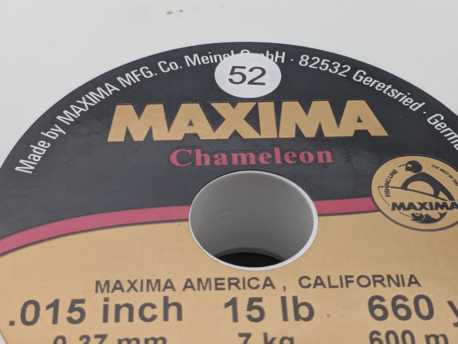 Maxima Chameleon Fishing Line 15Lb 660Yd .015” 600M Germany Bulk Spool-Free Ship
