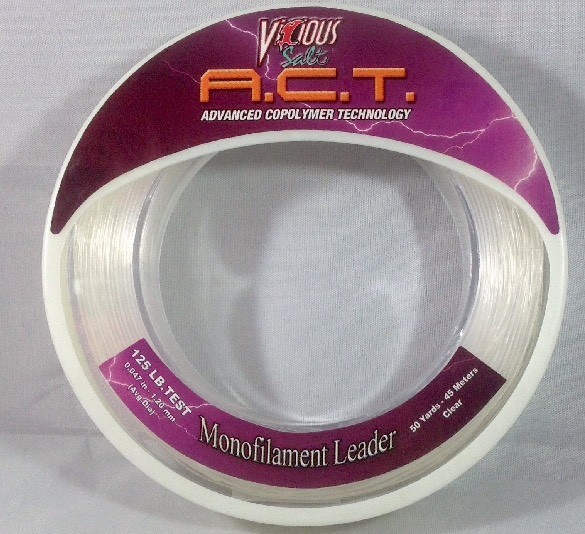 Vicious Advanced Copolymer Technology Monofilament Leader 125 Lb Test 50 Yd