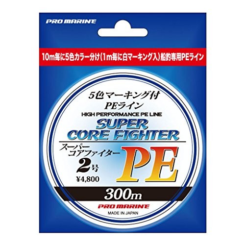 Pro Marine Super Core Fighter PE Line 300m #2.0 11kg Multicolor from Japan