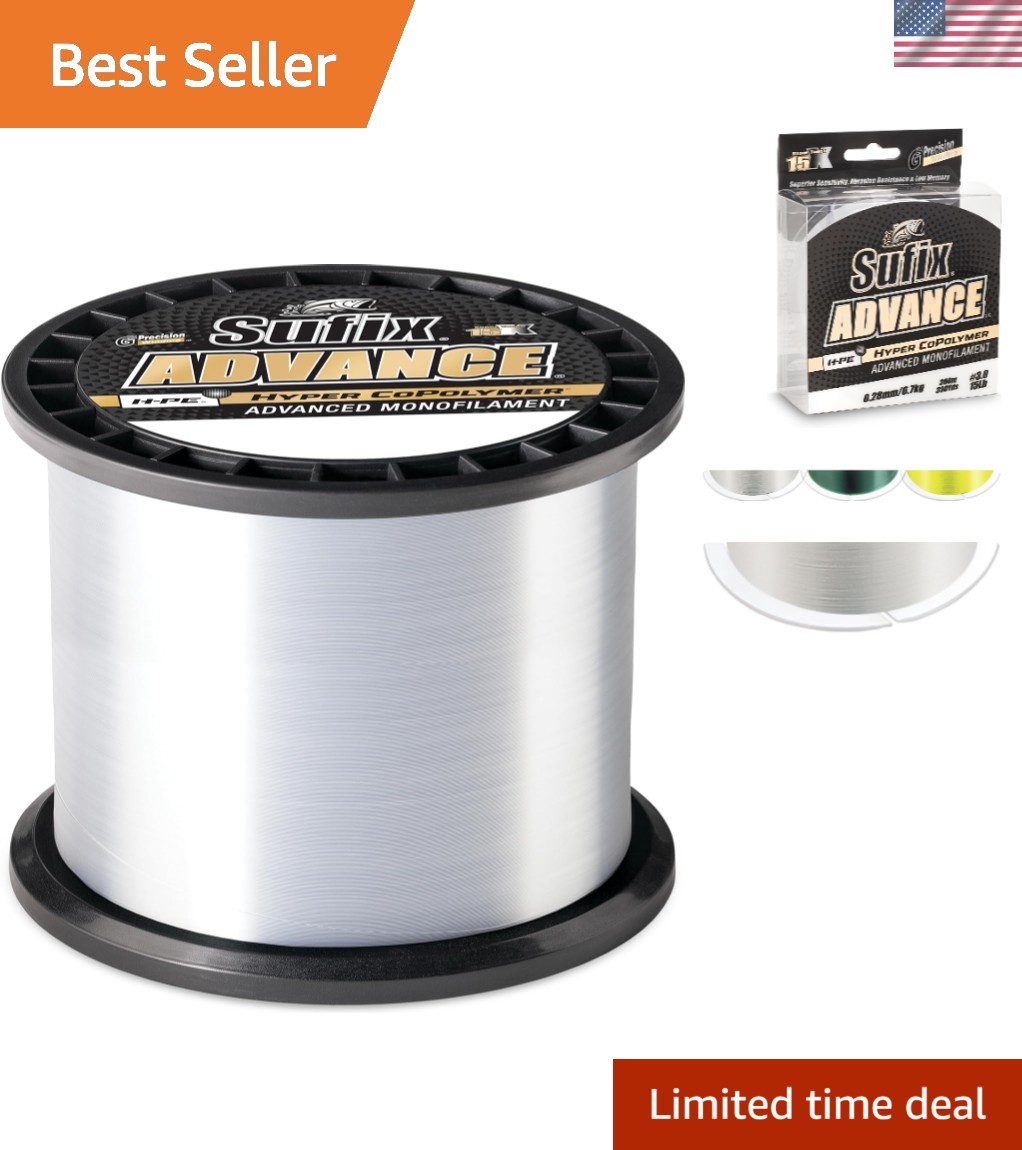 Advance Clear Monofilament Fishing Line 330 Yds – 12 Lbs Strength for Precision