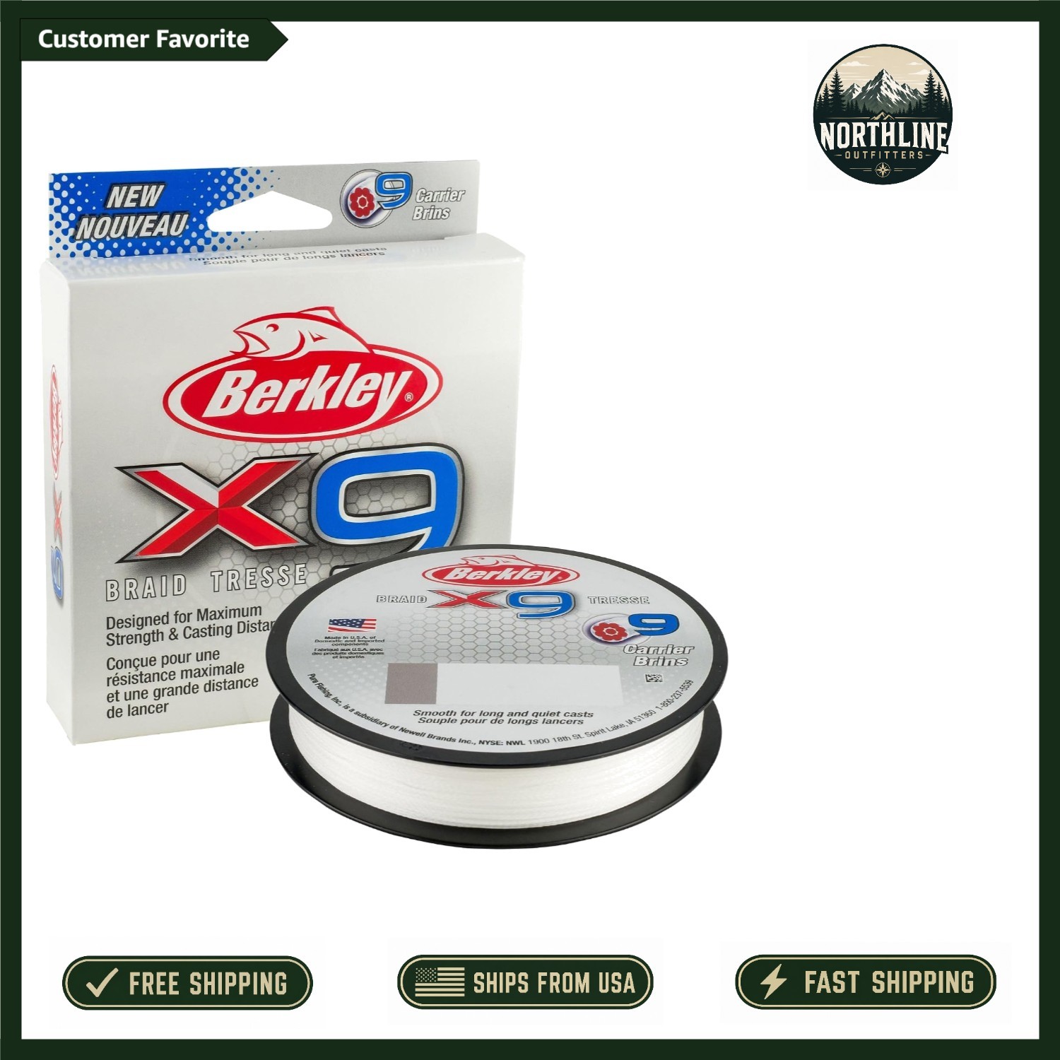 X9 Braid 328Y Fishing Line – 20 lb , Effortless Casting for All Anglers