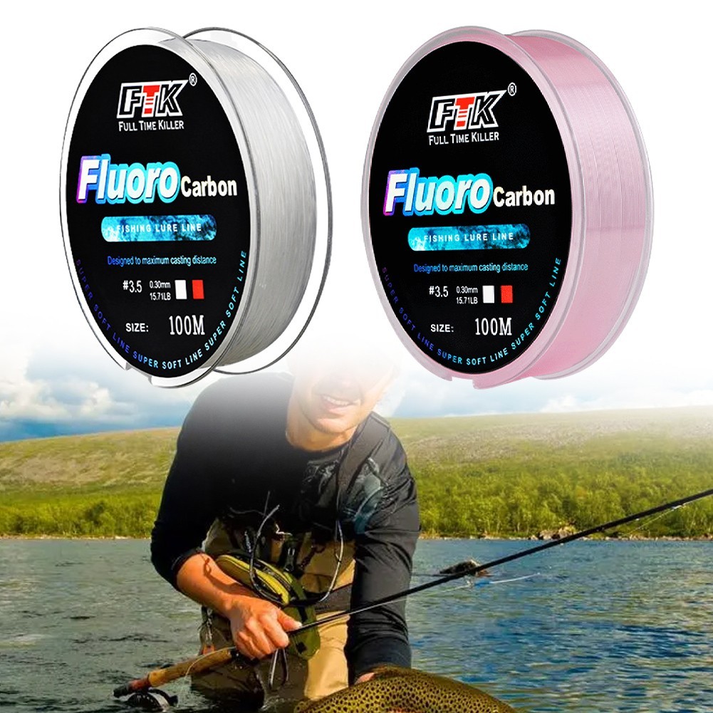 Lightweight and Strong 100M Fluorocarbon Fishing Line Perfect for Any Lure