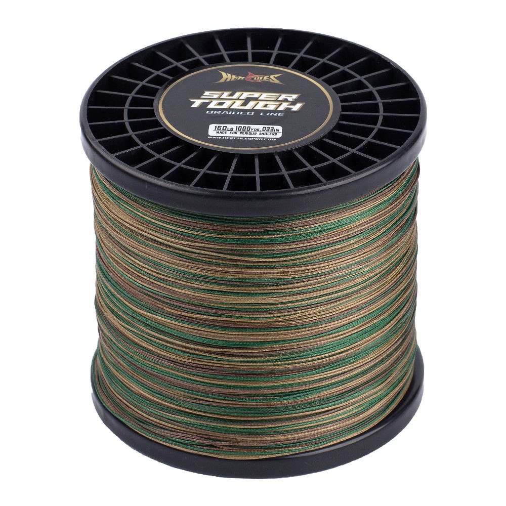 HERCULES SUPER TOUGH Camo Green PE Braided Fishing Line 150Yds-1000Yds 4LB-160LB