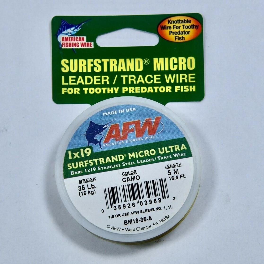 AFW American Fishing Wire Surfstrand Stainless Steel 1×19 Line BM19-35-A
