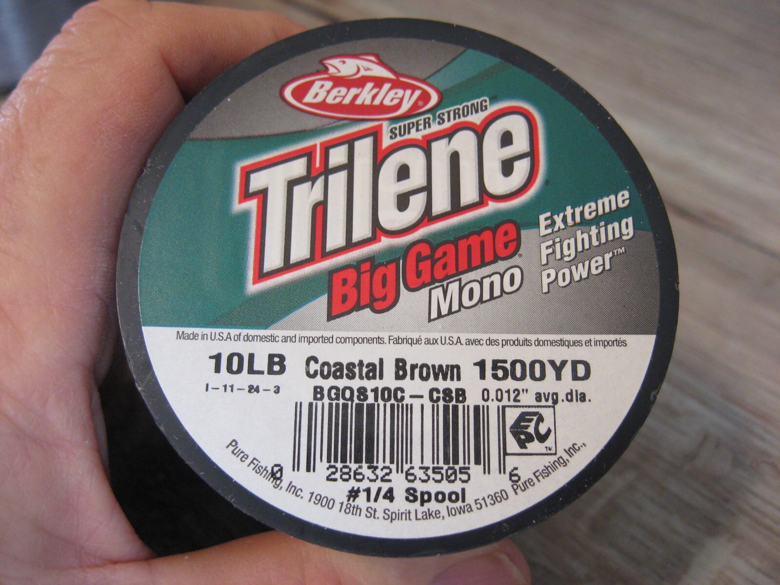Berkley Trilene Big Game Mono Fishing Line 10 LB 1500 Yards Coastal Brown Color